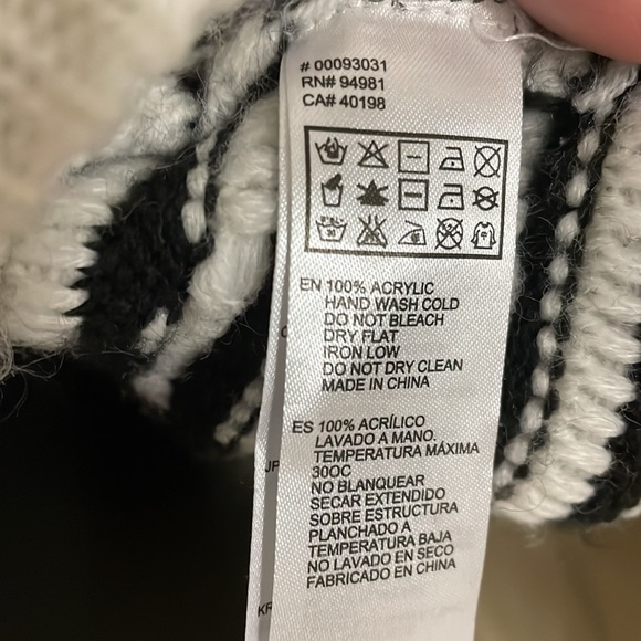 Forever 21 cardigan sweater black & white Large - Picture 6 of 8